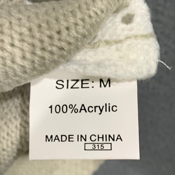 New Evaless Womens Striped V Neck Knit Sweater Long Sleeve Casual Fall Winter M - Picture 2 of 7